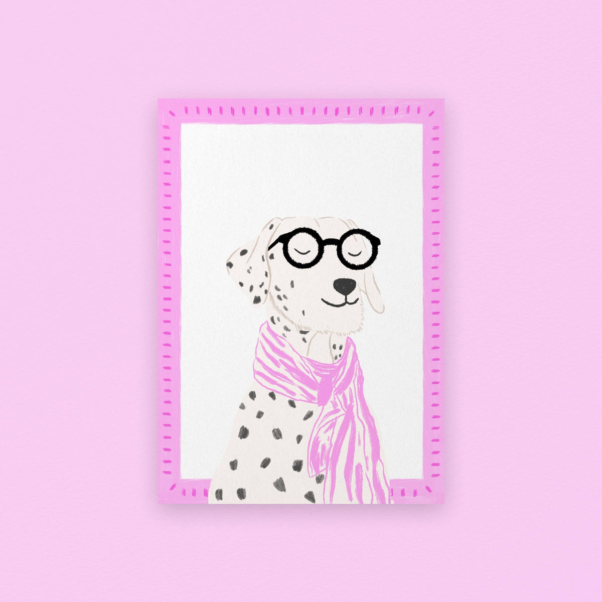 Bookworm Dalmatian Dog Giclée Art Print