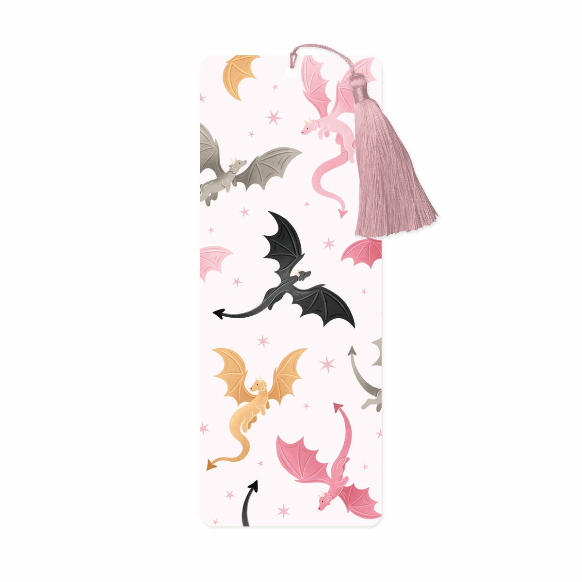 Dragon Pattern Bookmark, Fantasy Bookmark with Tassel