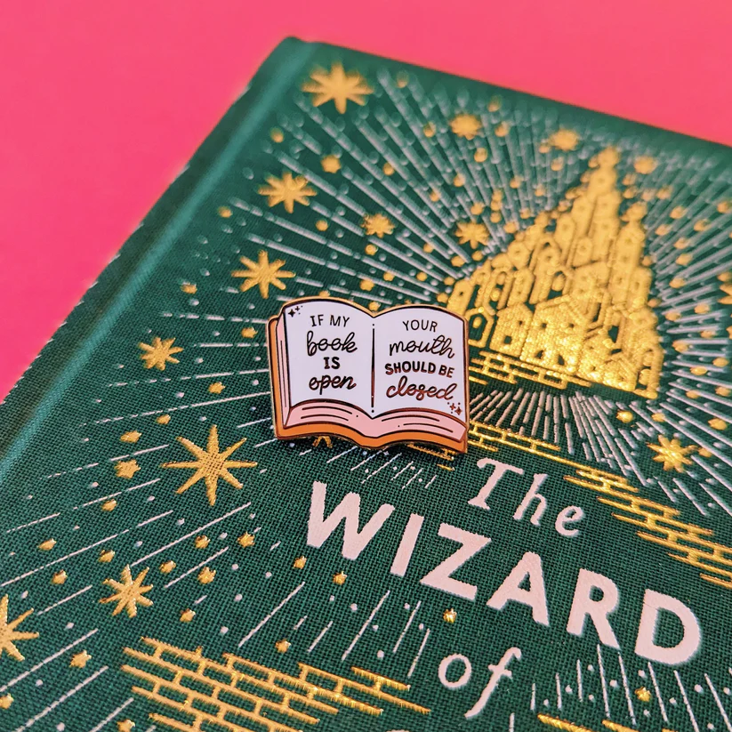 Book Reader Enamel Pin Badge