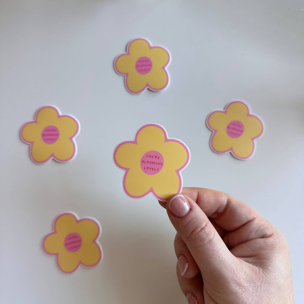 Dolly's Doodles - You’re Blooming Lovely Flower Sticker (Yellow)
