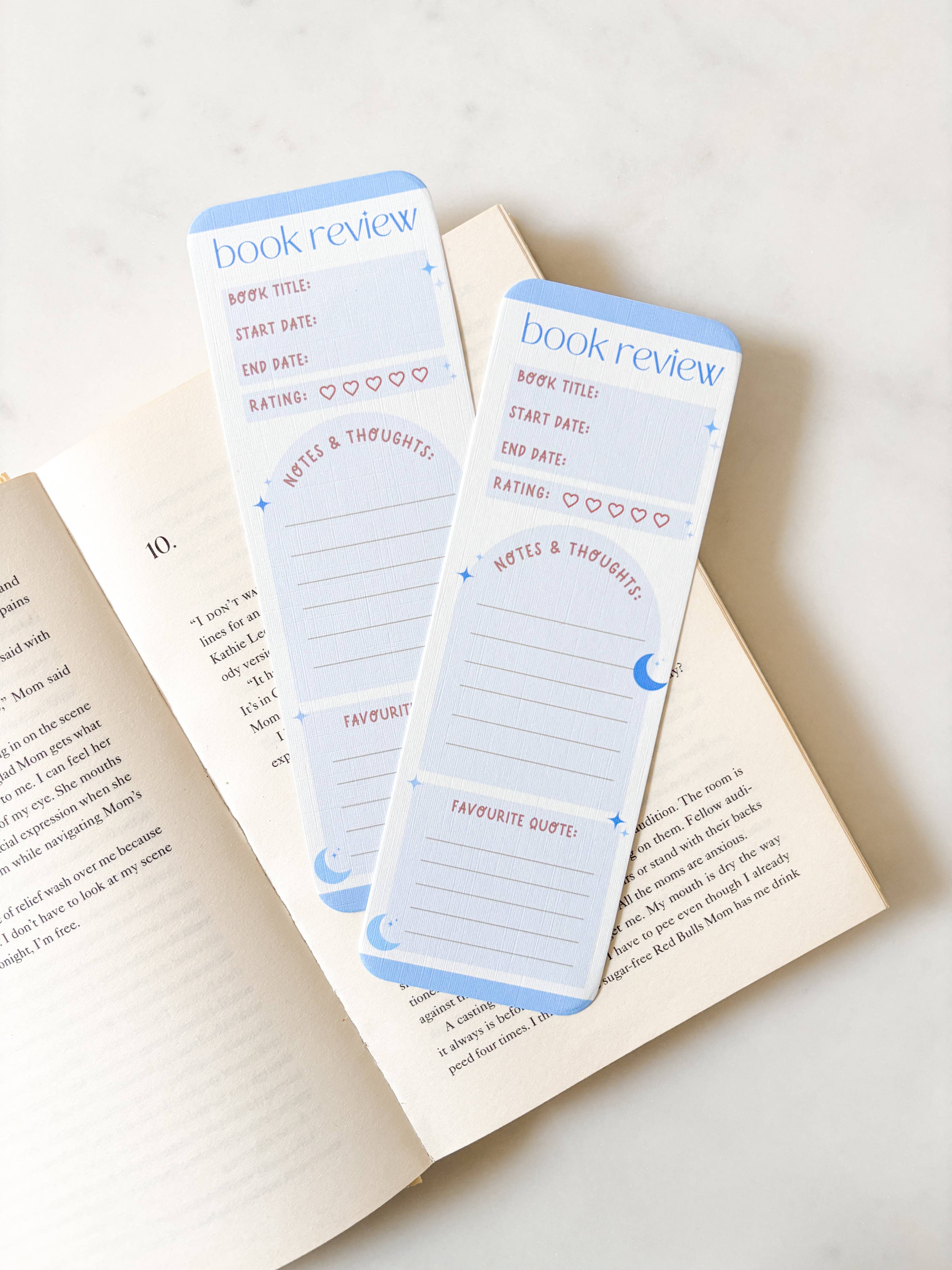 Fleurs on Sunday - Blue Book Review Bookmark