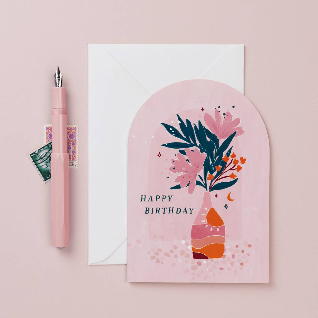 Vase Birthday Card | Floral Birthday Card | Birthday Cards