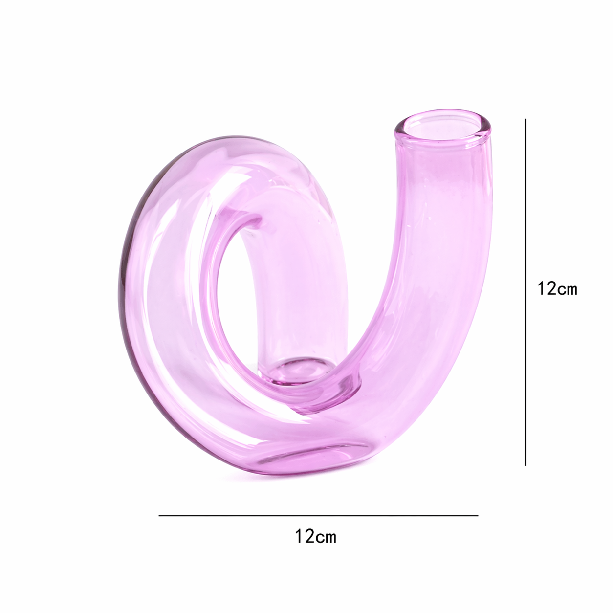 Twist Glass Candlestick Holder / Flower Vase