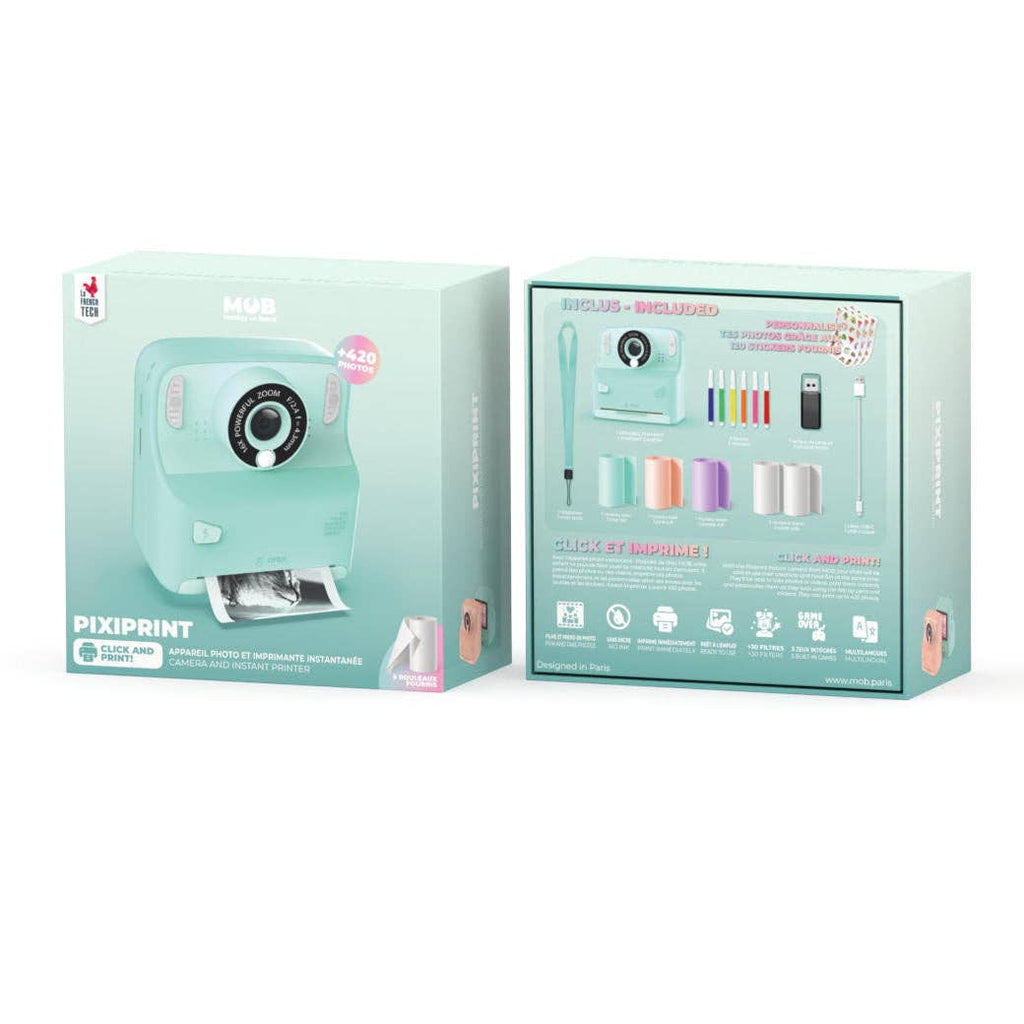 PixiPrint Turquoise – Camera for kids Click & Print