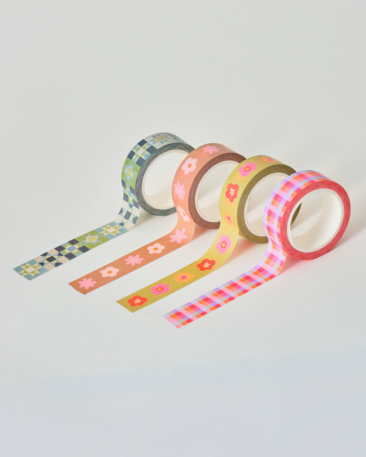 Colourful Pink Gingham Washi Tape