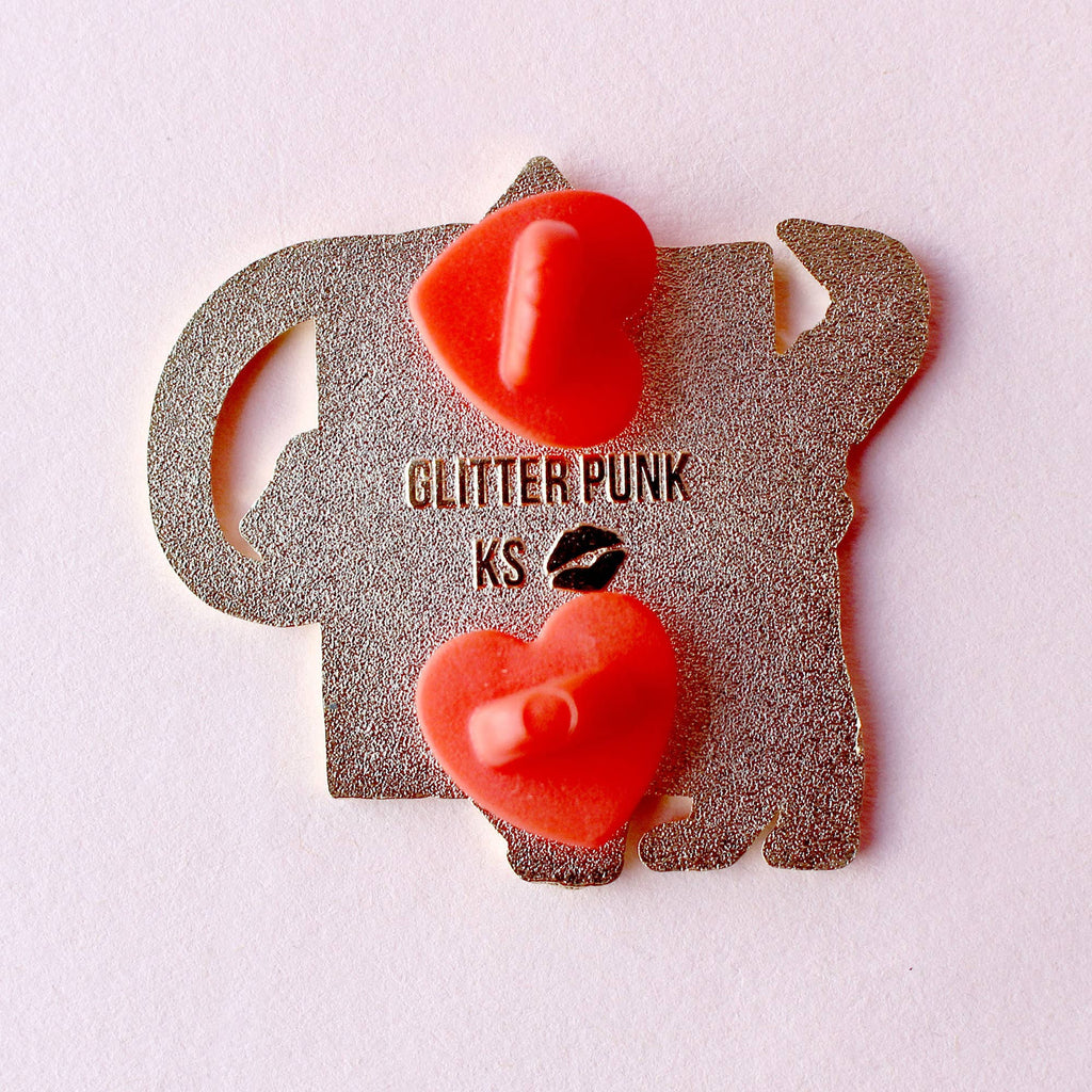 Glitter Punk - Music Cat Enamel Pin