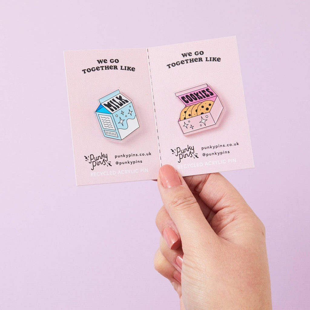Milk & Cookies Acrylic Pin Pair