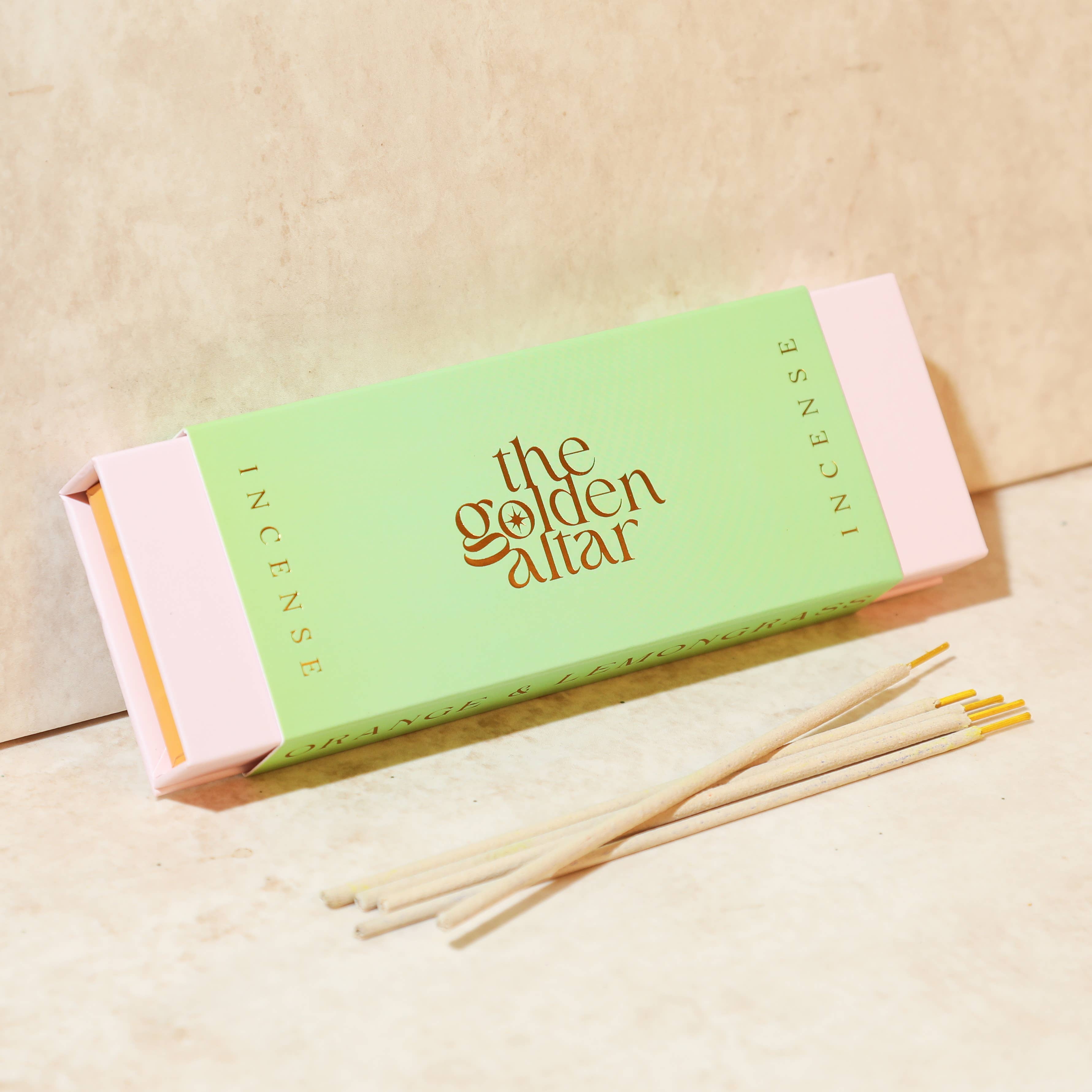 The Golden Altar - Orange & Lemongrass Natural Incense