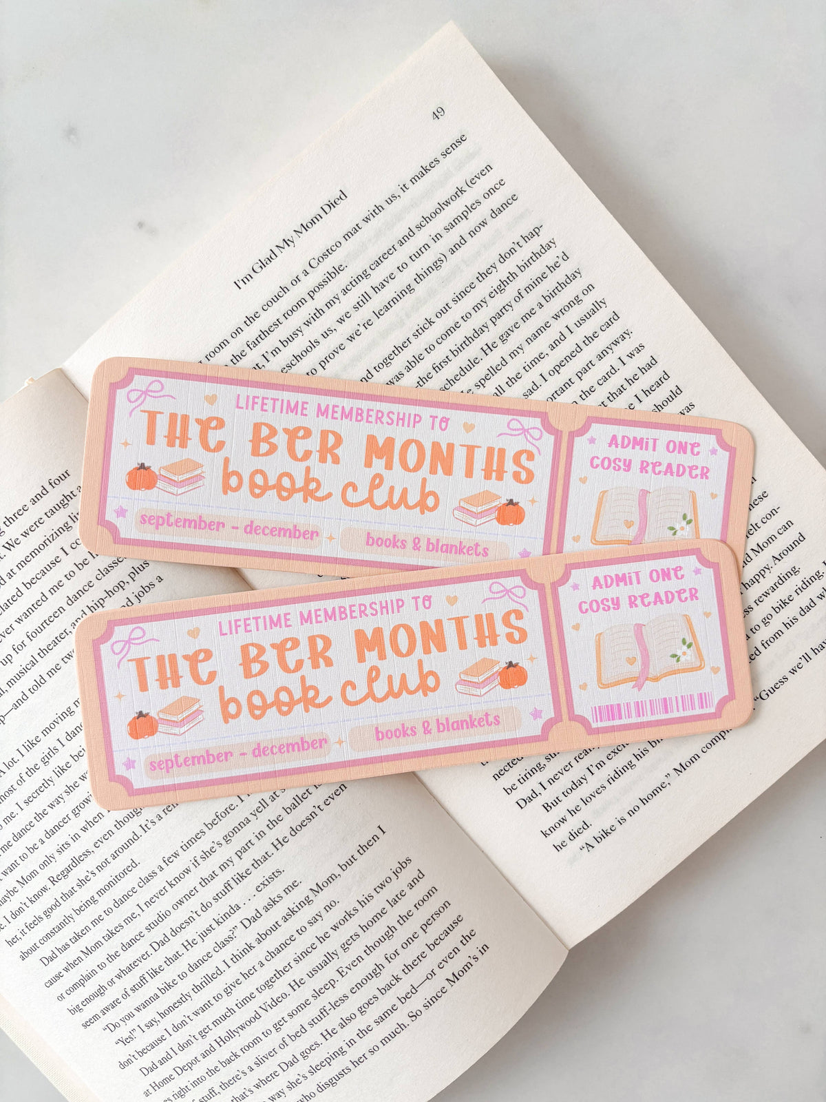 The Ber Months Book Club Bookmark