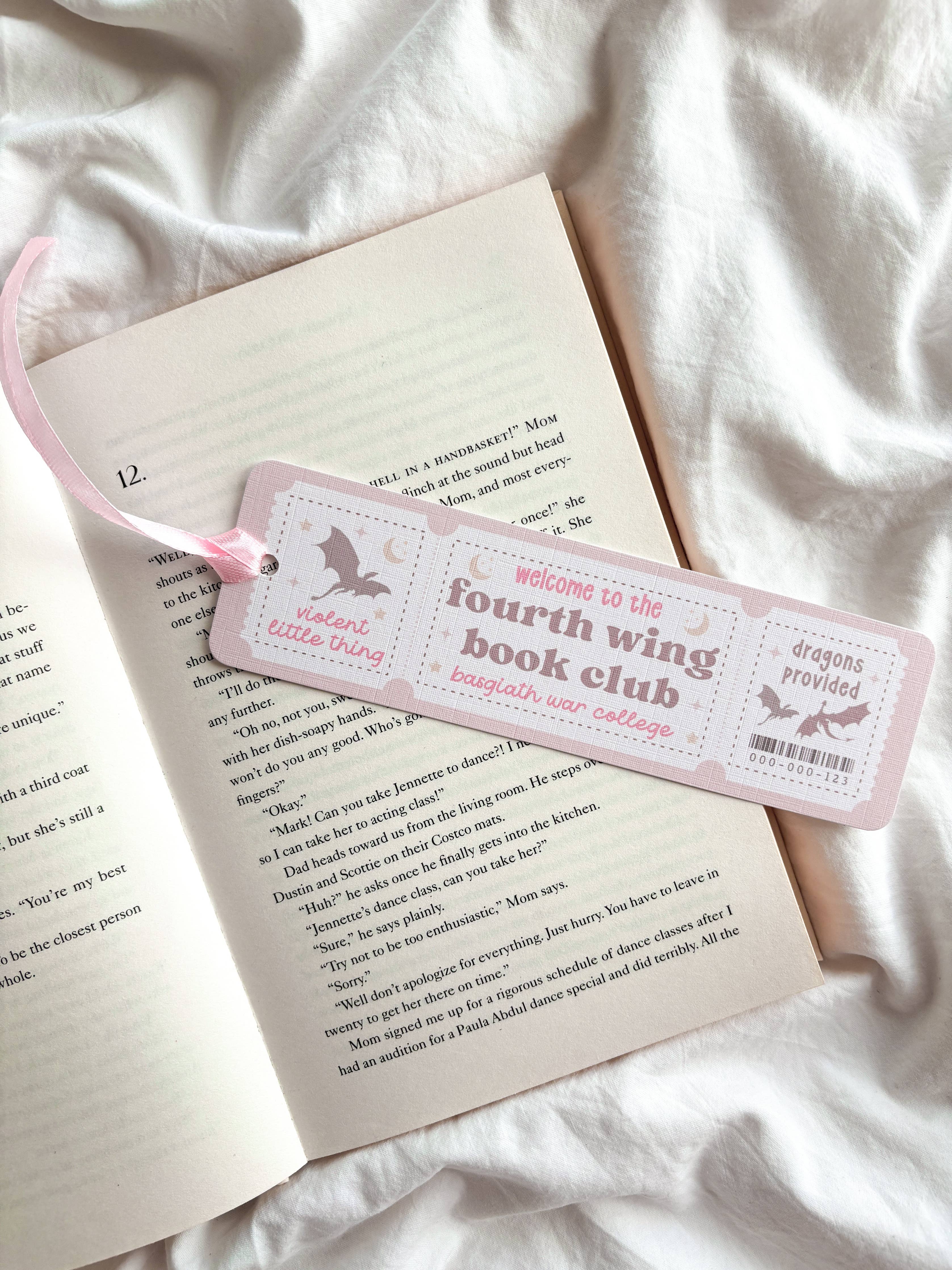Fourth Wing Book Club Bookmark