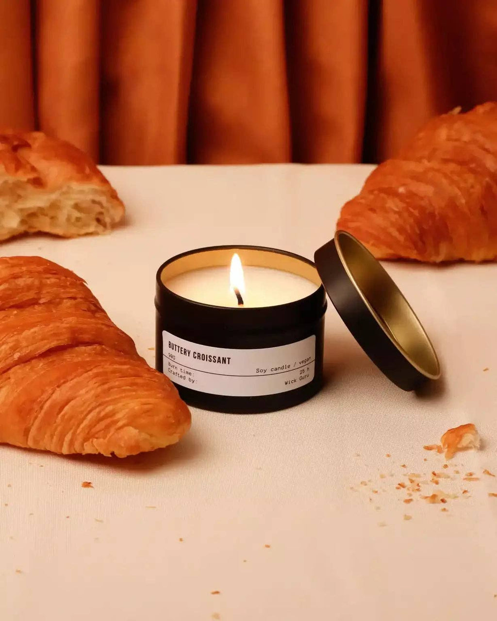 Croissant Scented Candle - Birthday Gift, Bakery-scent