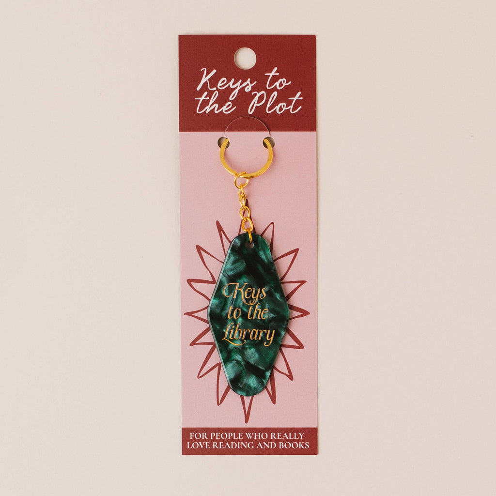 KEYS TO THE LIBRARY Book Lover Motel Keyring