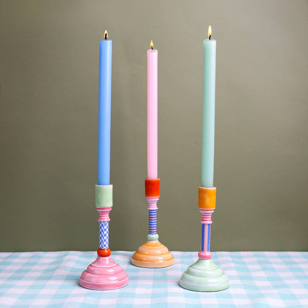Enamel Candle Holders | Summer Home Decor Gifts |