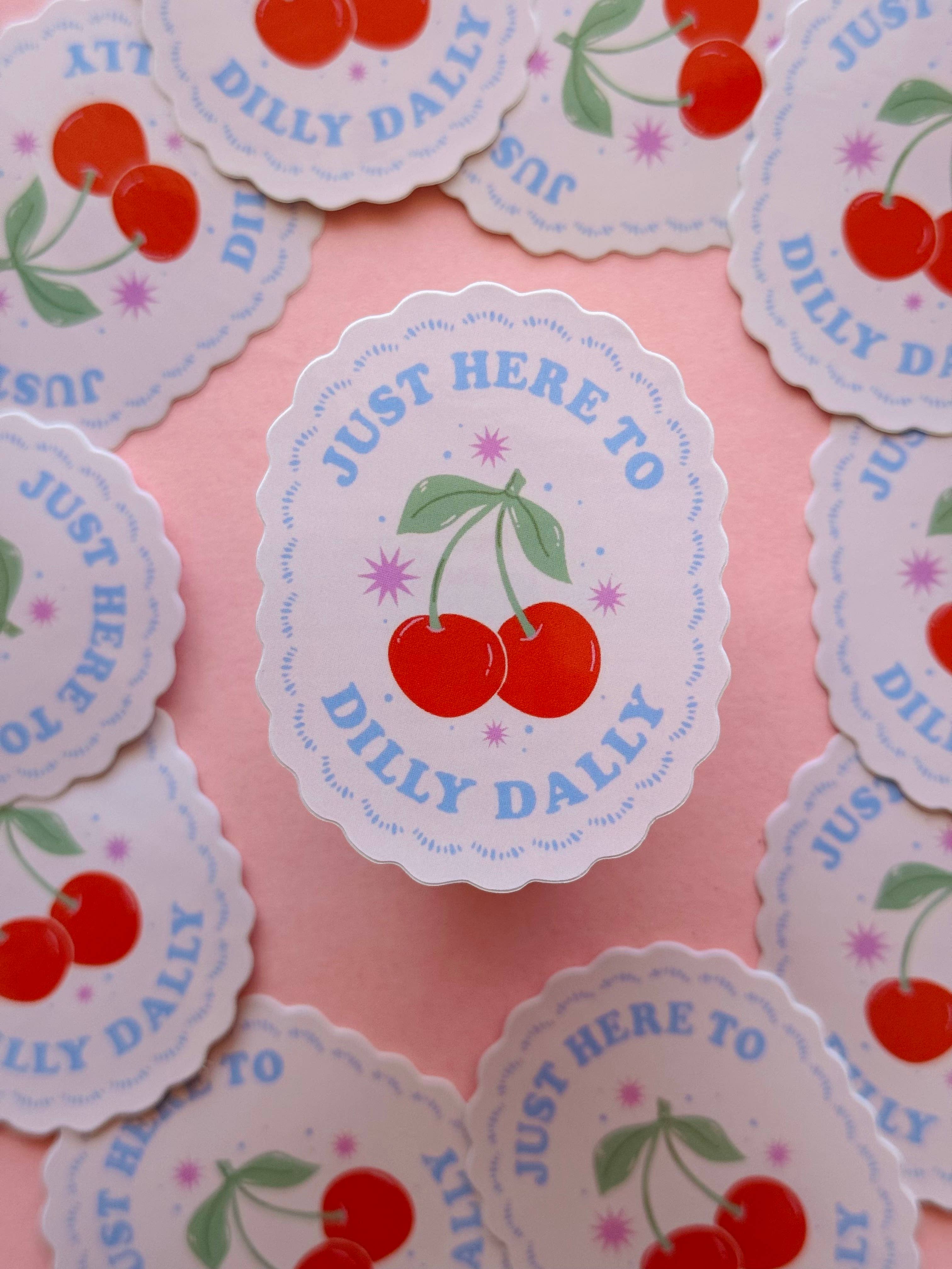 Cherry Dilly Dally Sticker