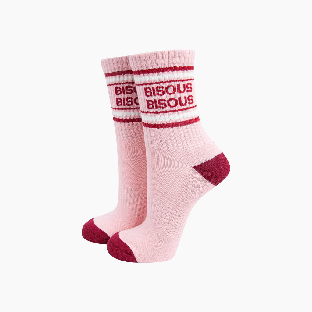 Bisous Bisous Organic Cotton Sports Socks in Pink