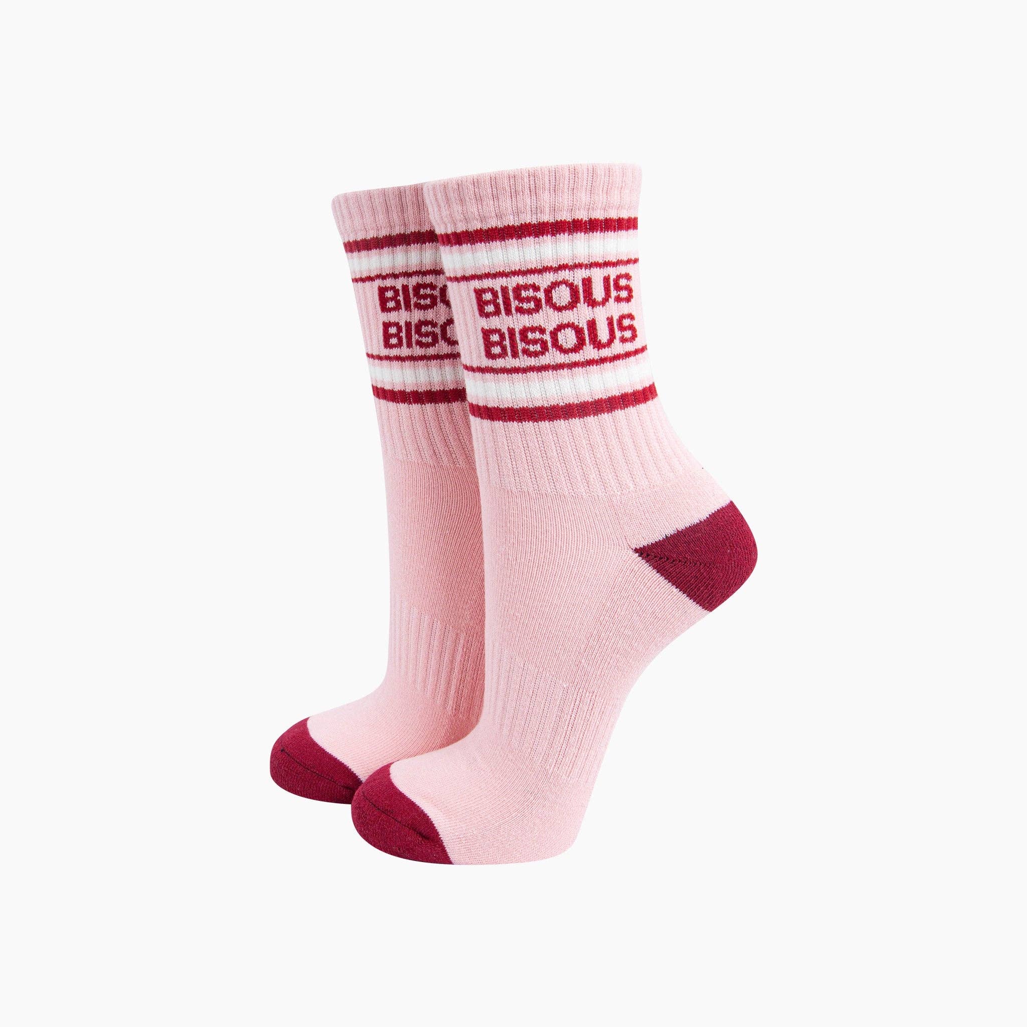 Bisous Bisous Organic Cotton Sports Socks in Pink