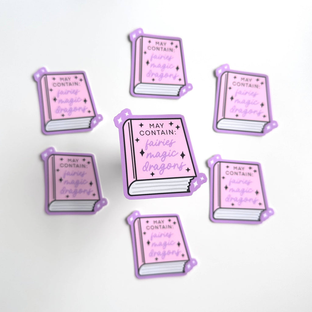 Dolly's Doodles - May Contain Fairies Magic Dragon Matte Sticker