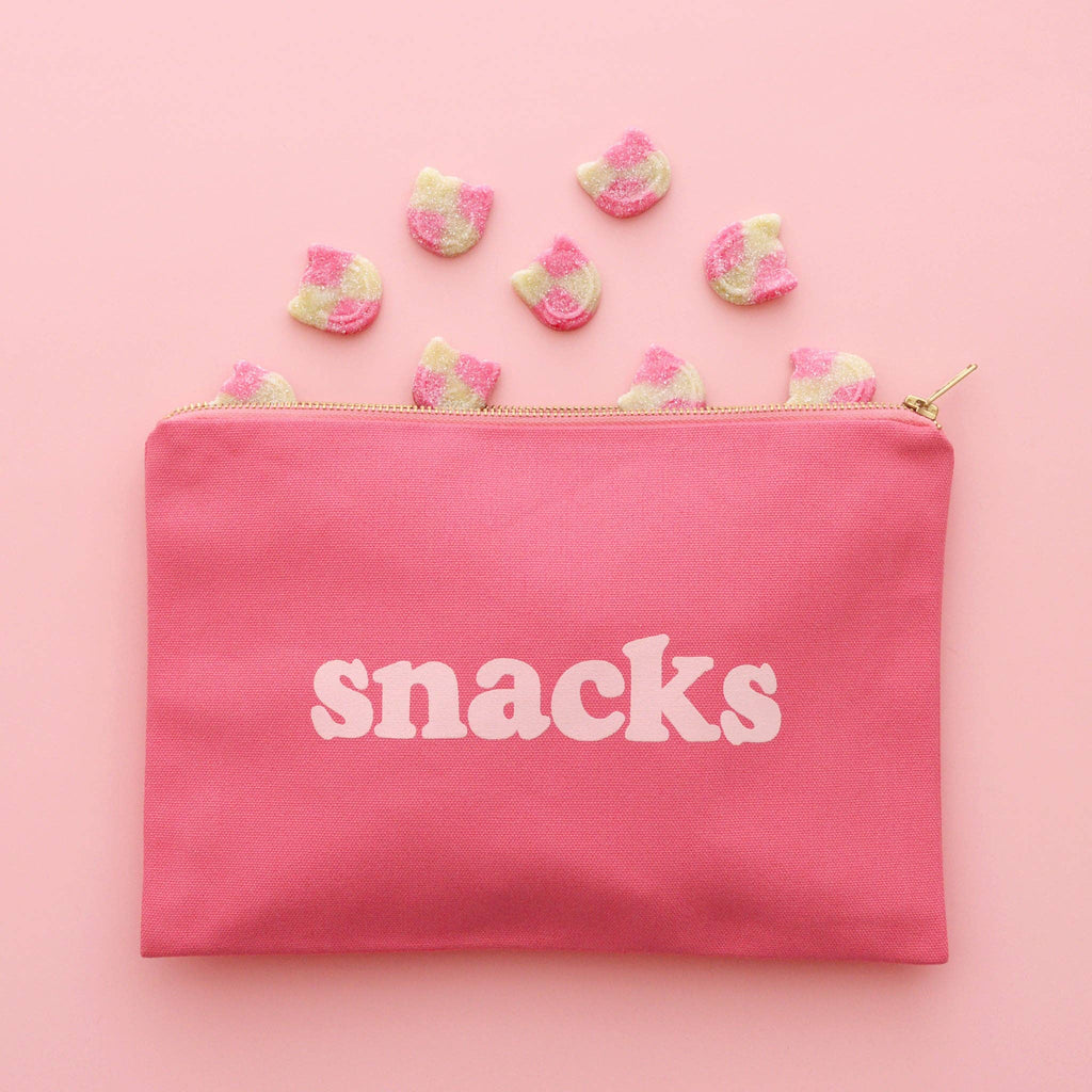 Alphabet Bags - Bright Pink Snacks Pouch
