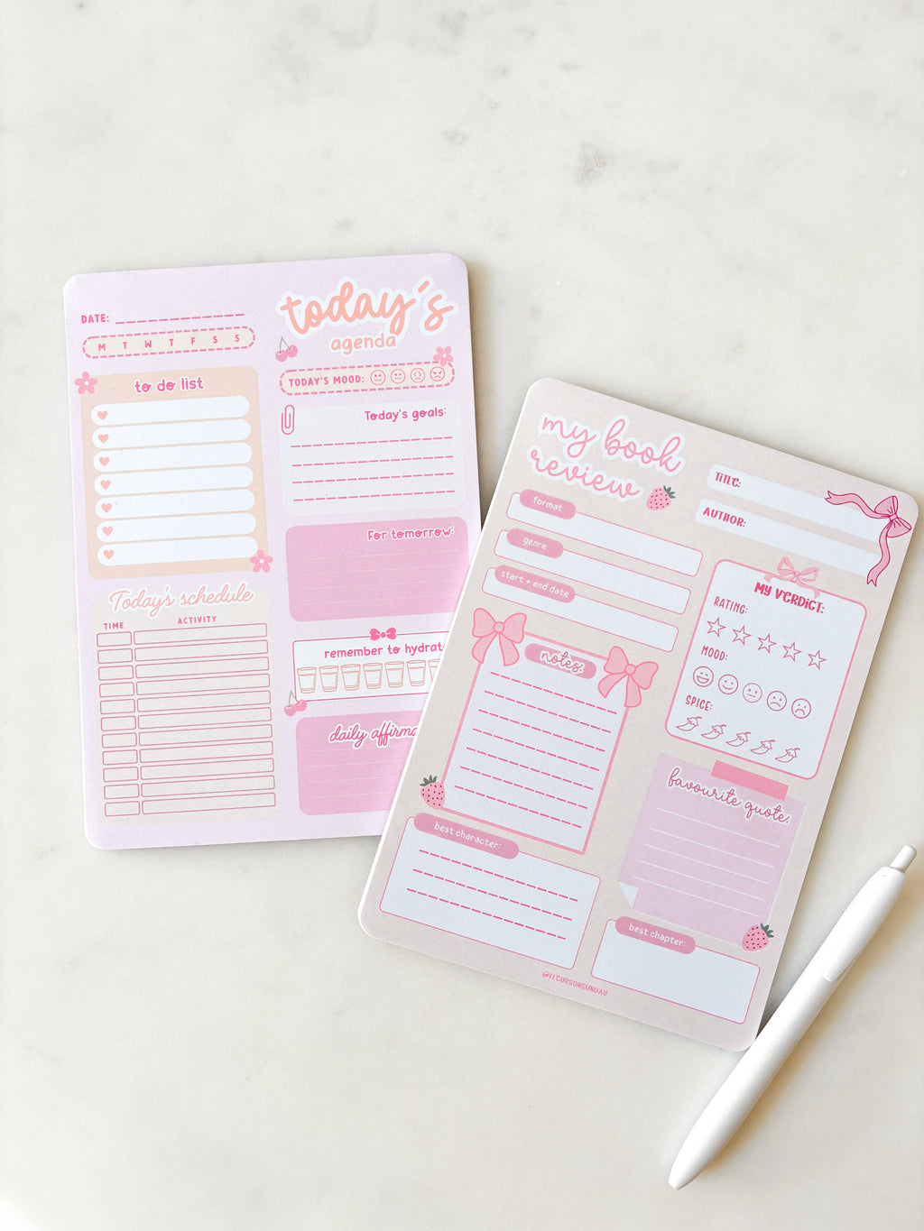 Daily Planner Notepad | A5 Notepad | Today's Agenda