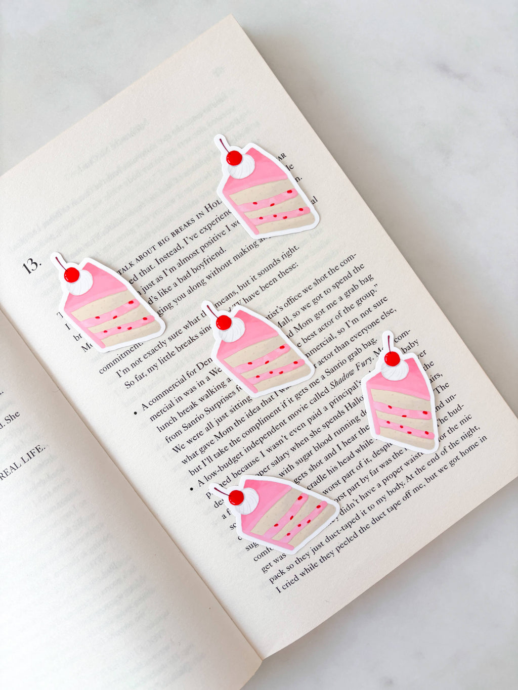 Cute Pink Cake Slice Sticker