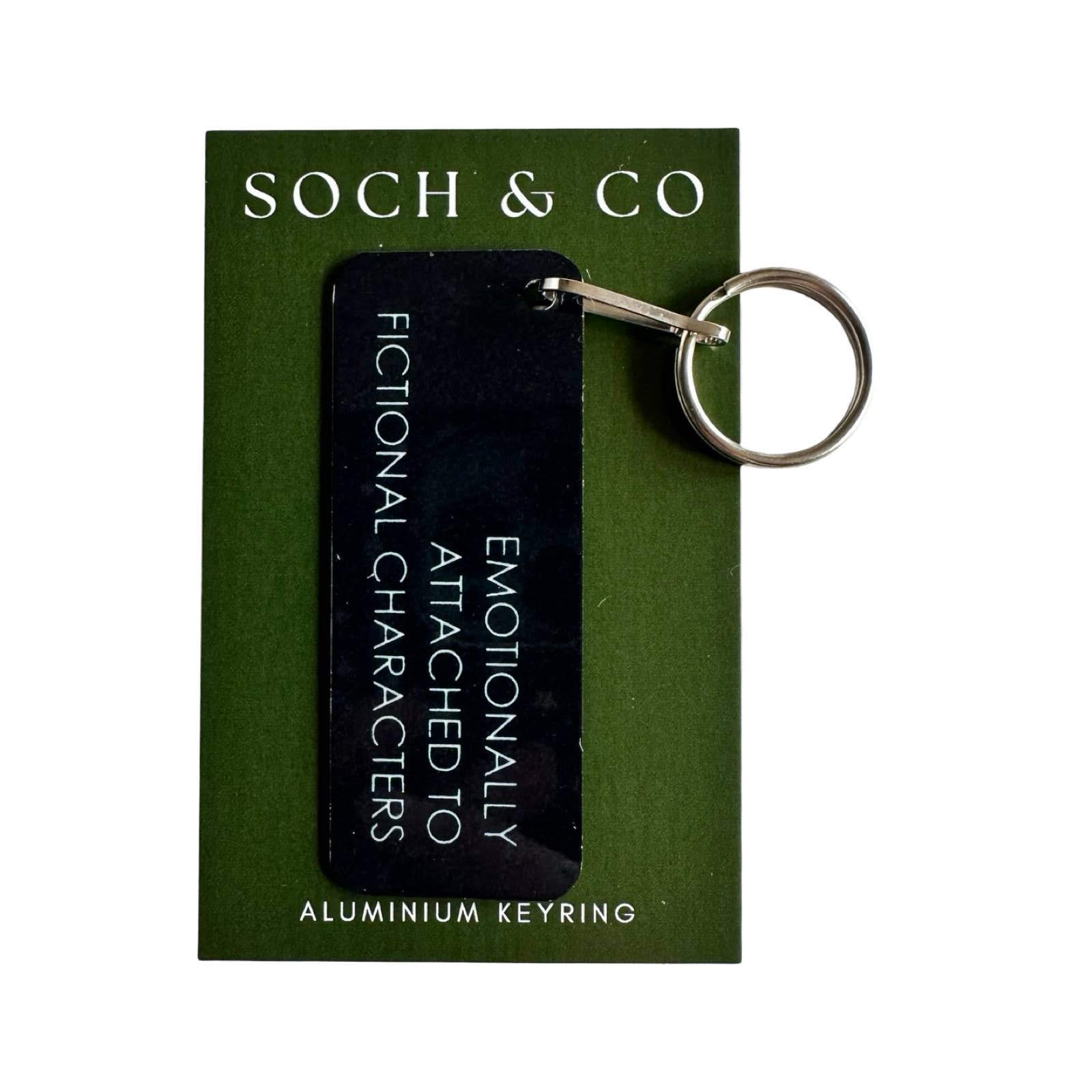 Emotionally attached to fictional characters bookish keyring