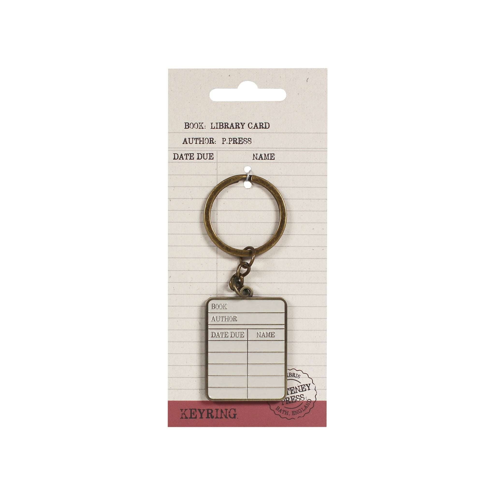 Metal Keyring Pulteney Press Library card