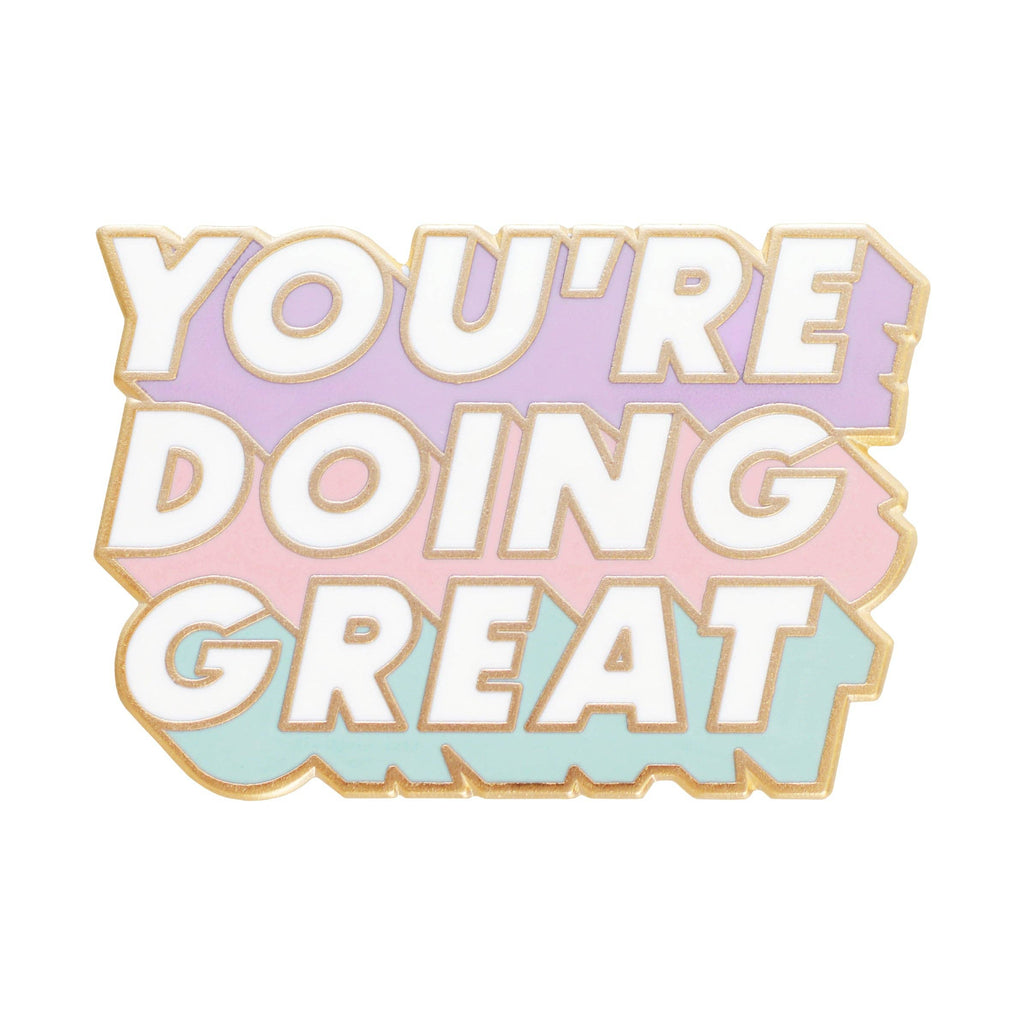 Alphabet Bags - You're Doing Great Enamel Pin