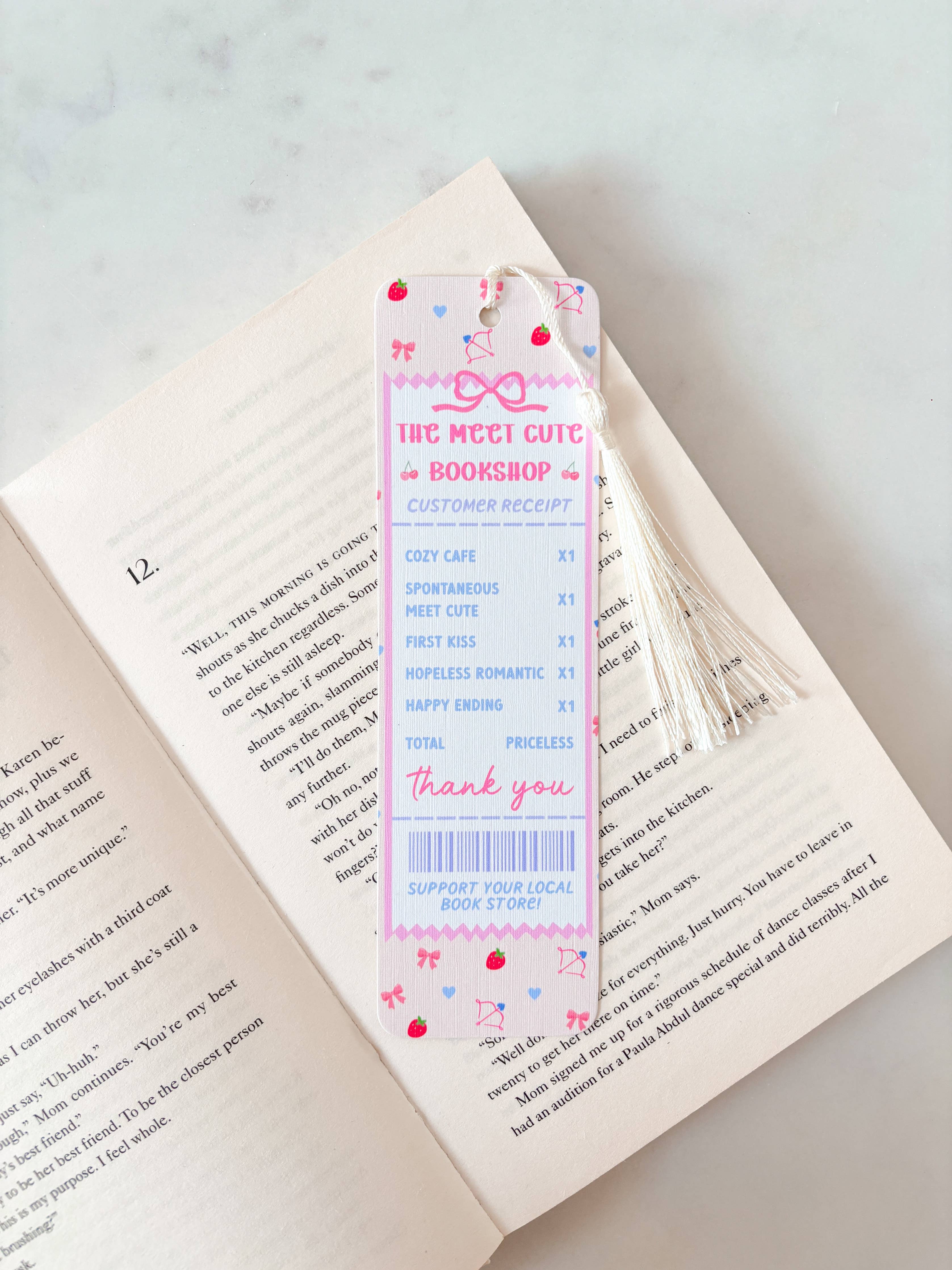 Meet Cute Bookshop Receipt Bookmark