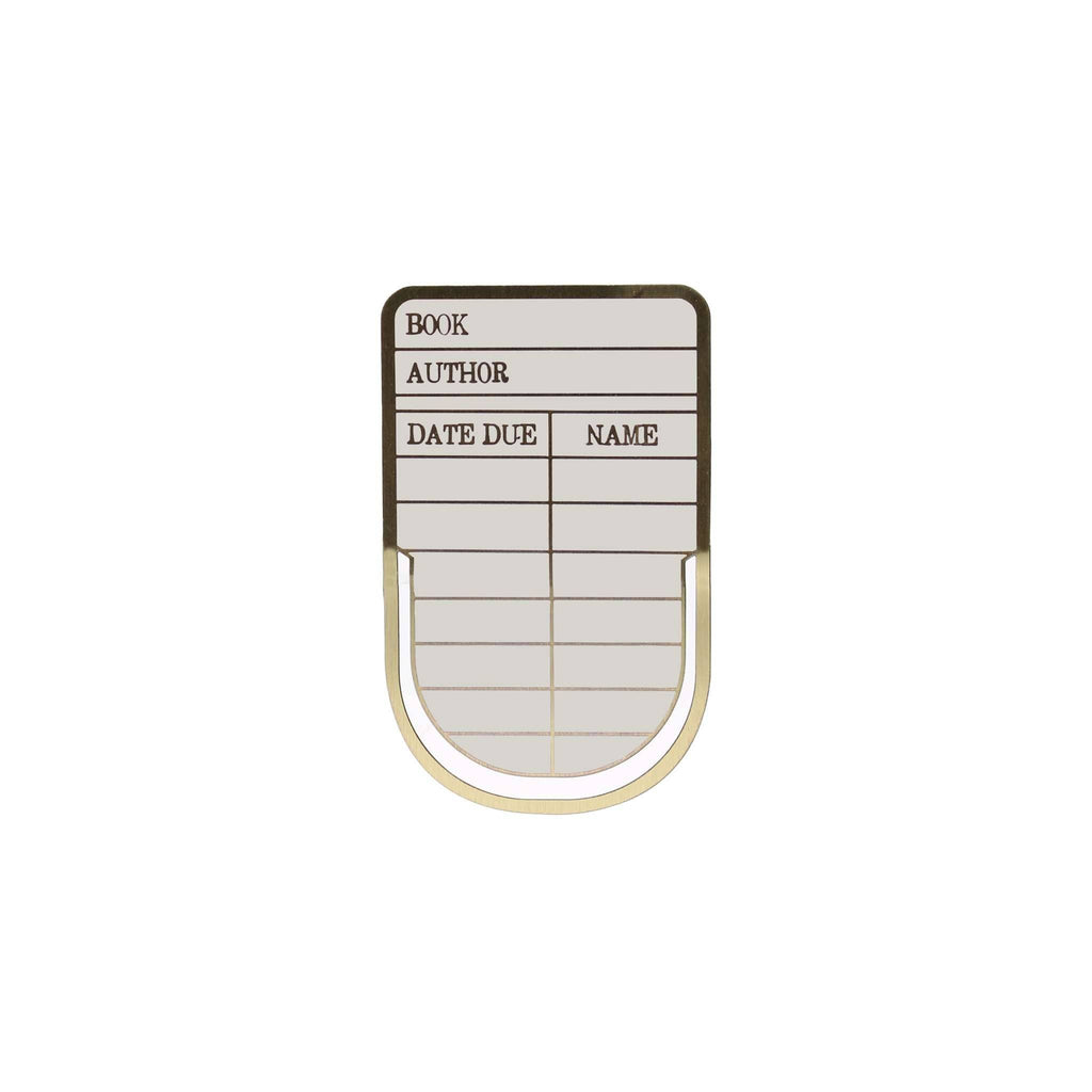 Library Card Metal Bookmark - Book Lover Gift