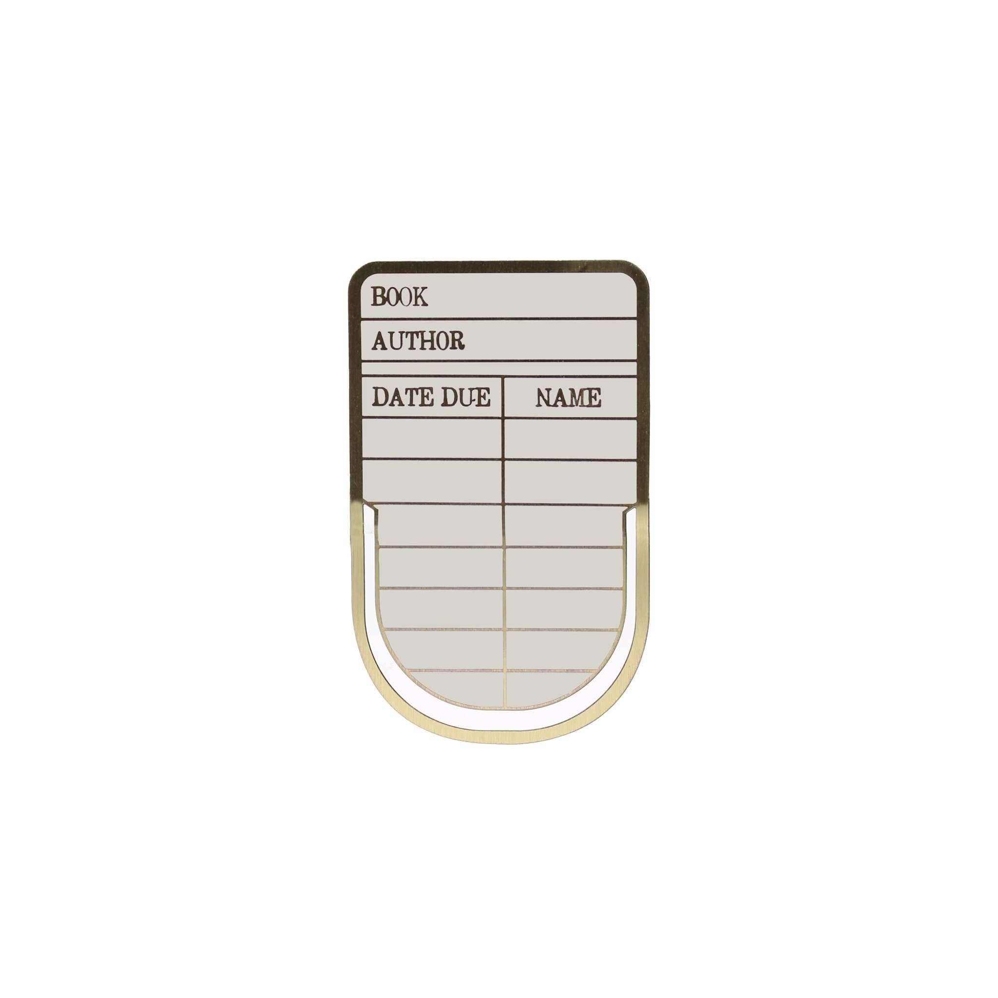 Library Card Metal Bookmark - Book Lover Gift