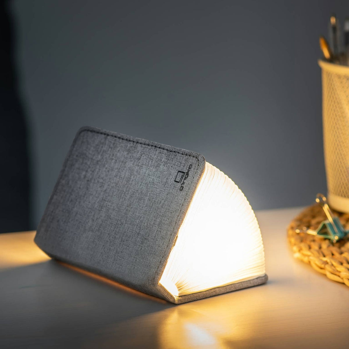 Gingko Linen Fabric Smart Book Light