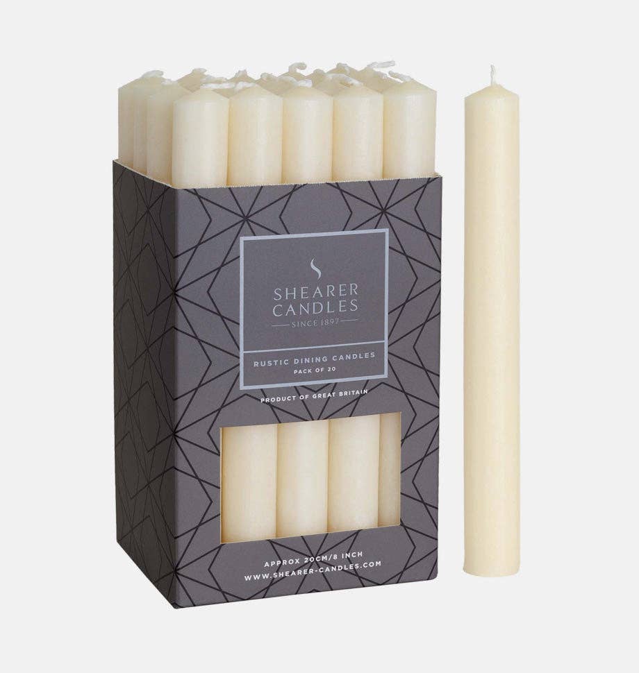 Shearer Candles - Ivory 8 inch Dinner Candles