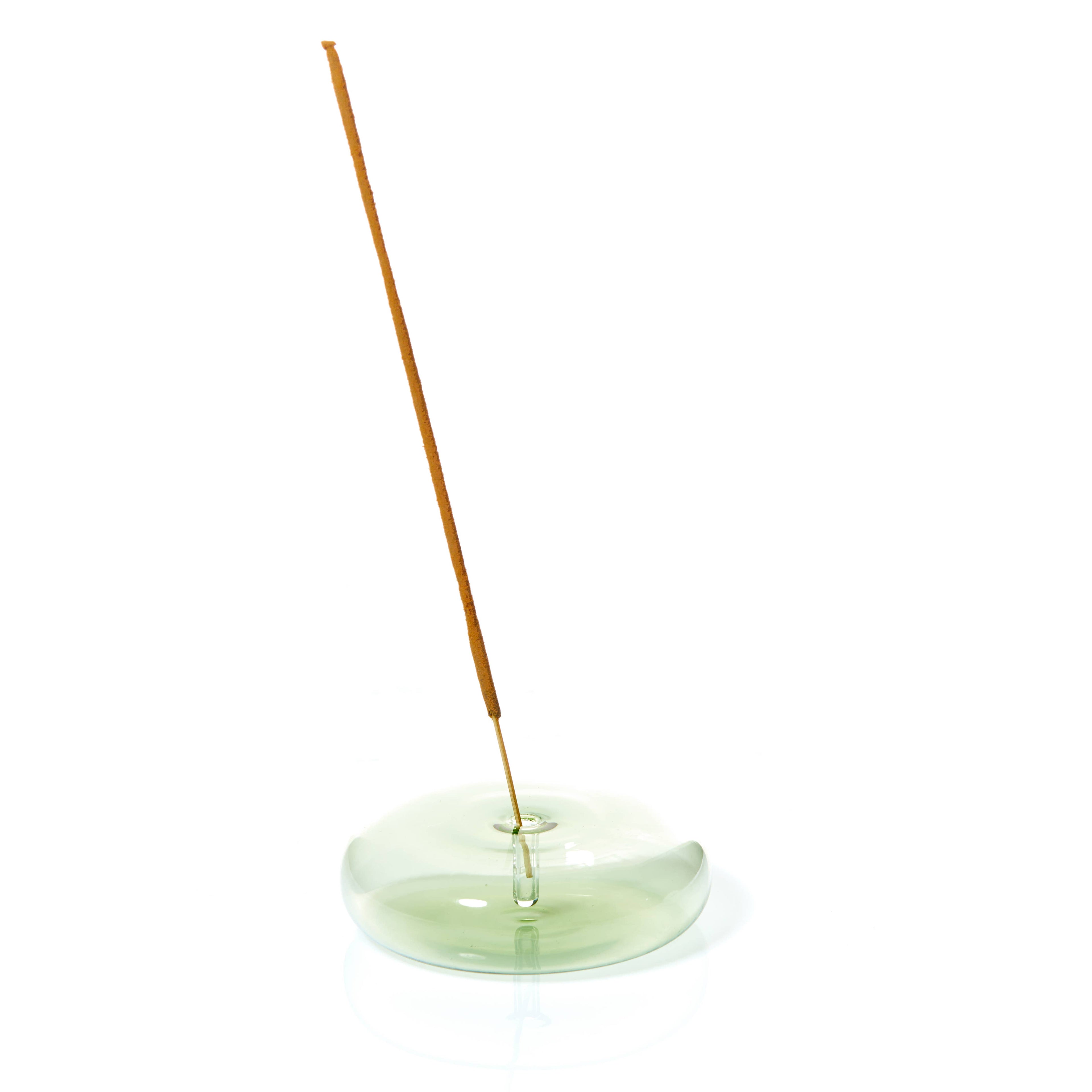 MÆGEN - Hand Blown Glass Incense Holder Green