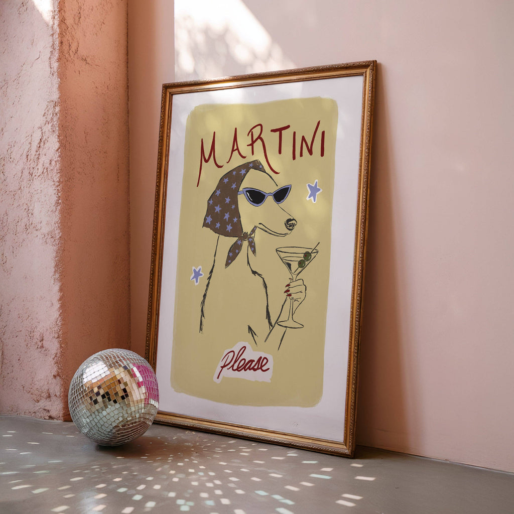 Martini Please Whippet Print