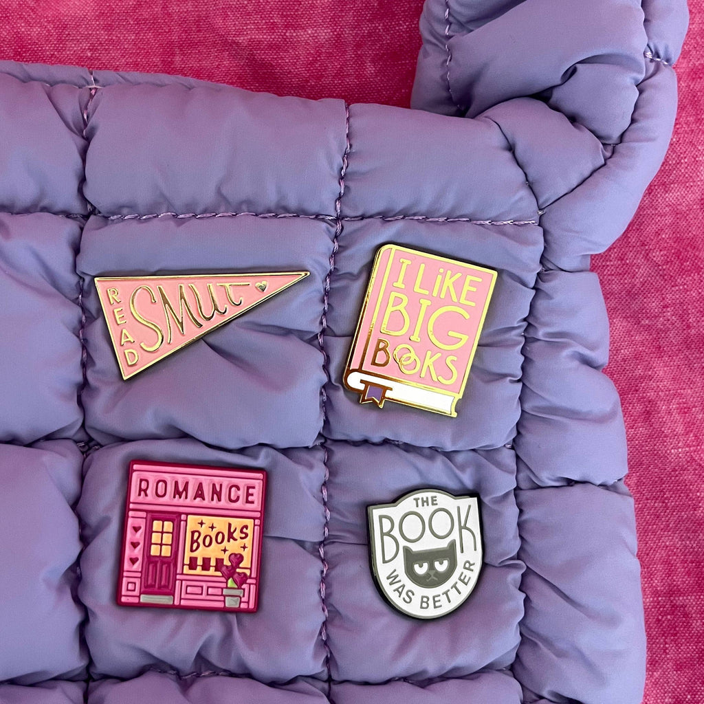 Rather Keen - I Like Big Books enamel pin