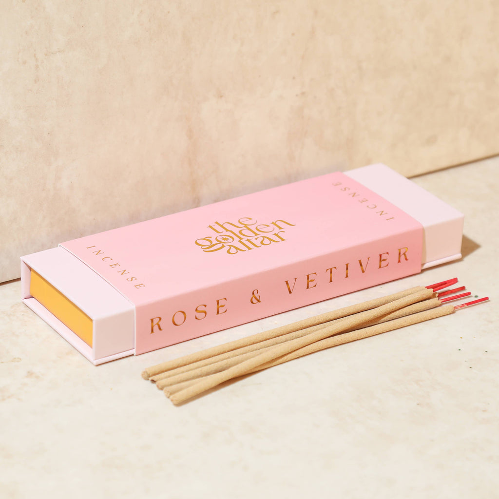The Golden Altar - Rose & Vetiver Natural Incense