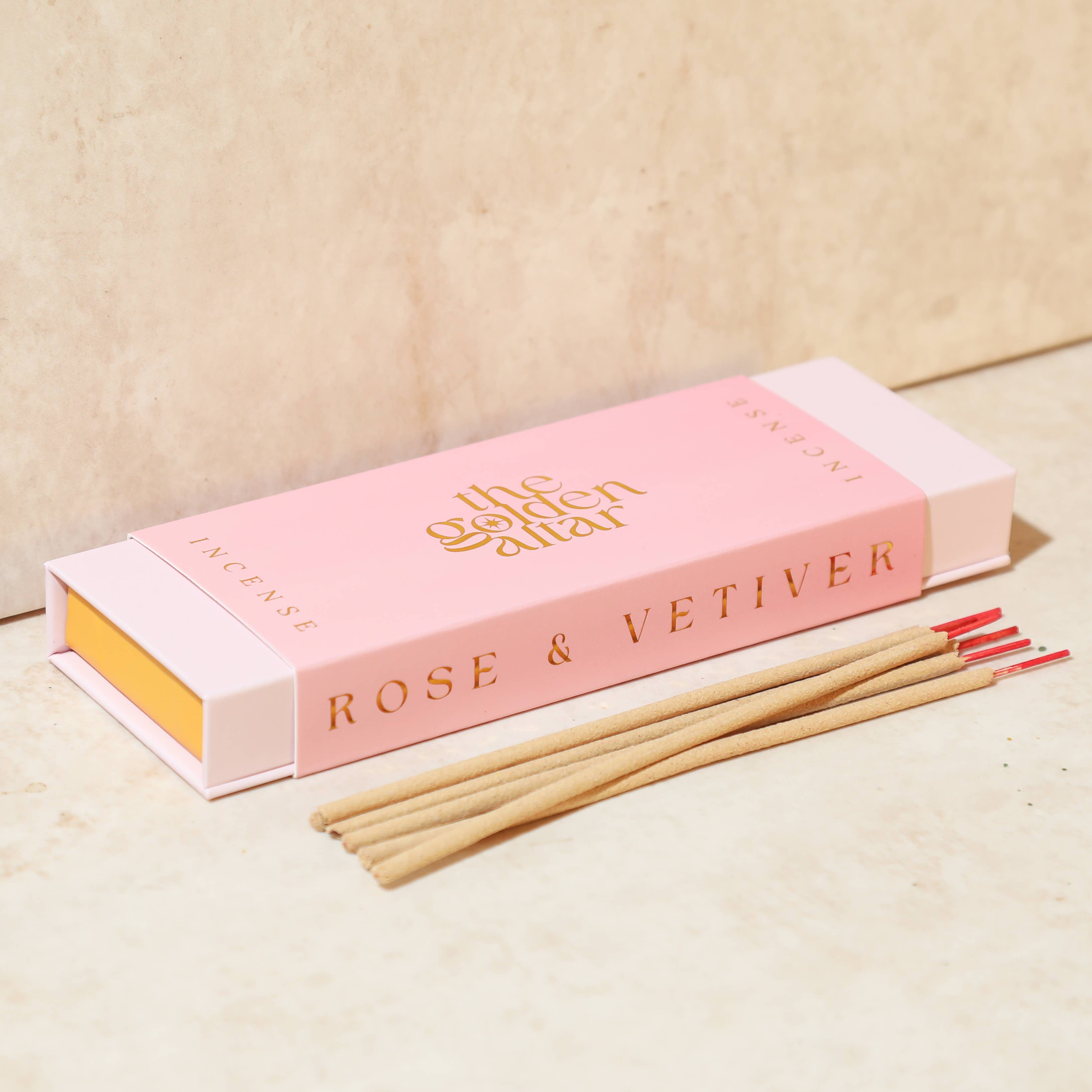 The Golden Altar - Rose & Vetiver Natural Incense