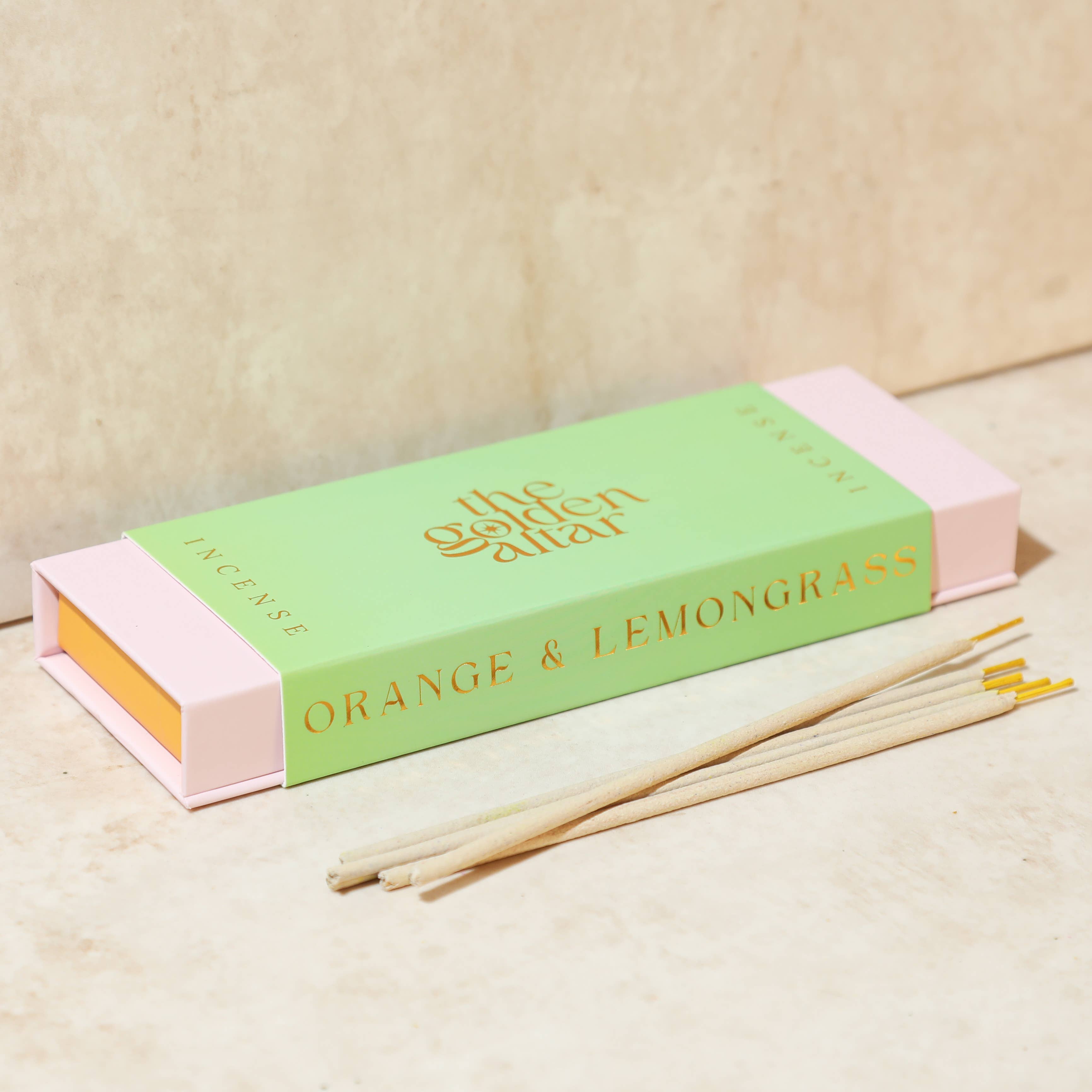 The Golden Altar - Orange & Lemongrass Natural Incense