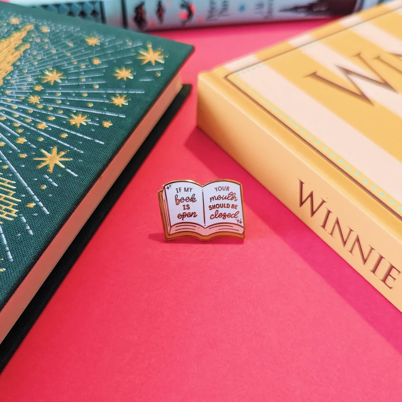 Book Reader Enamel Pin Badge