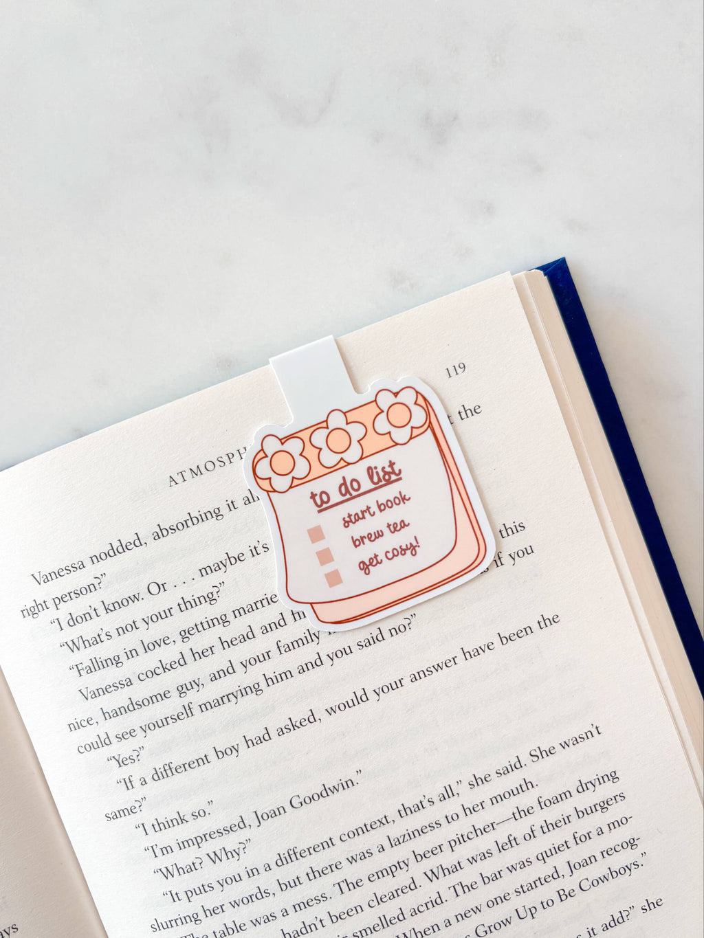 Fleurs on Sunday - Cosy To-Do List Magnetic Bookmark