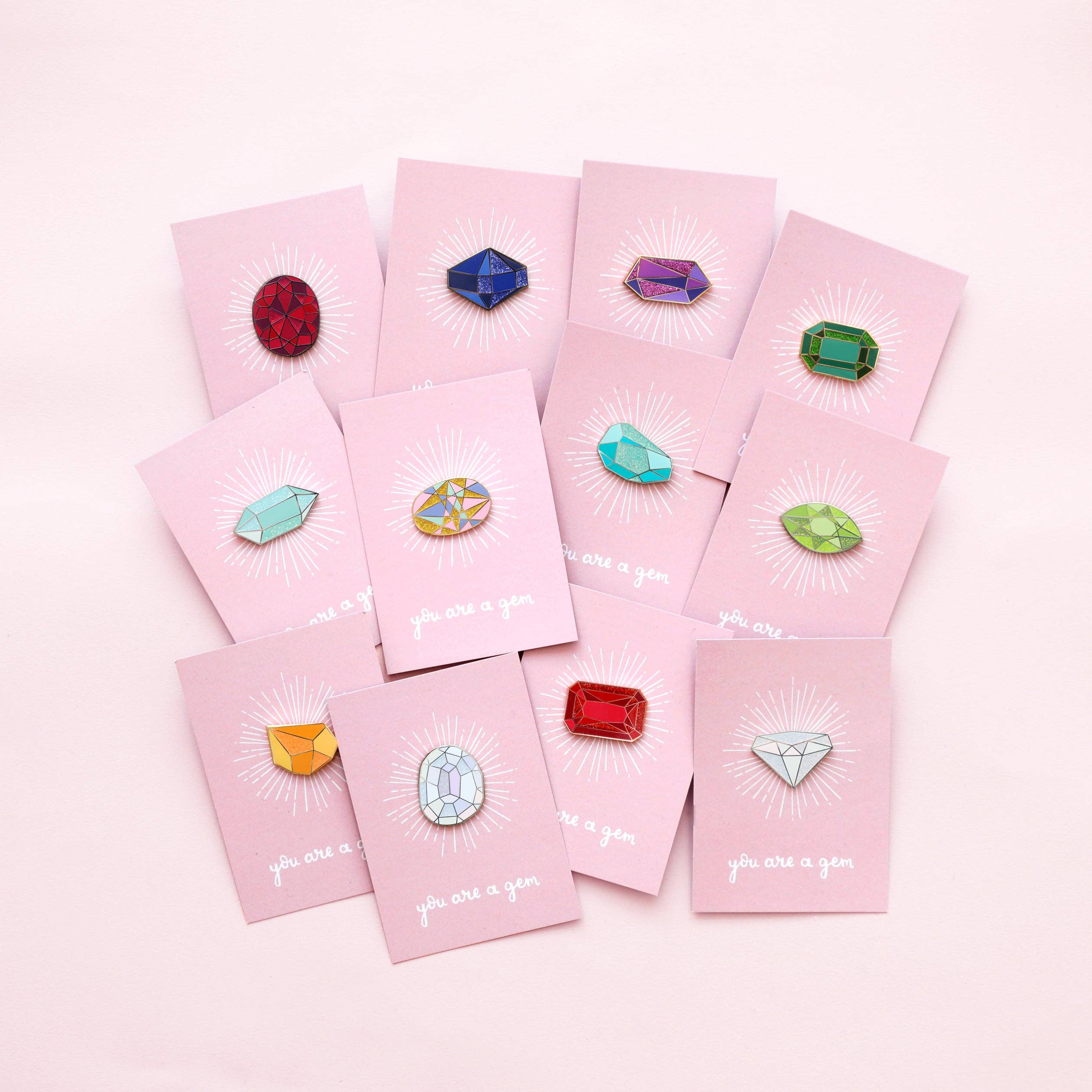 Alphabet Bags - Diamond Gemstone Pin