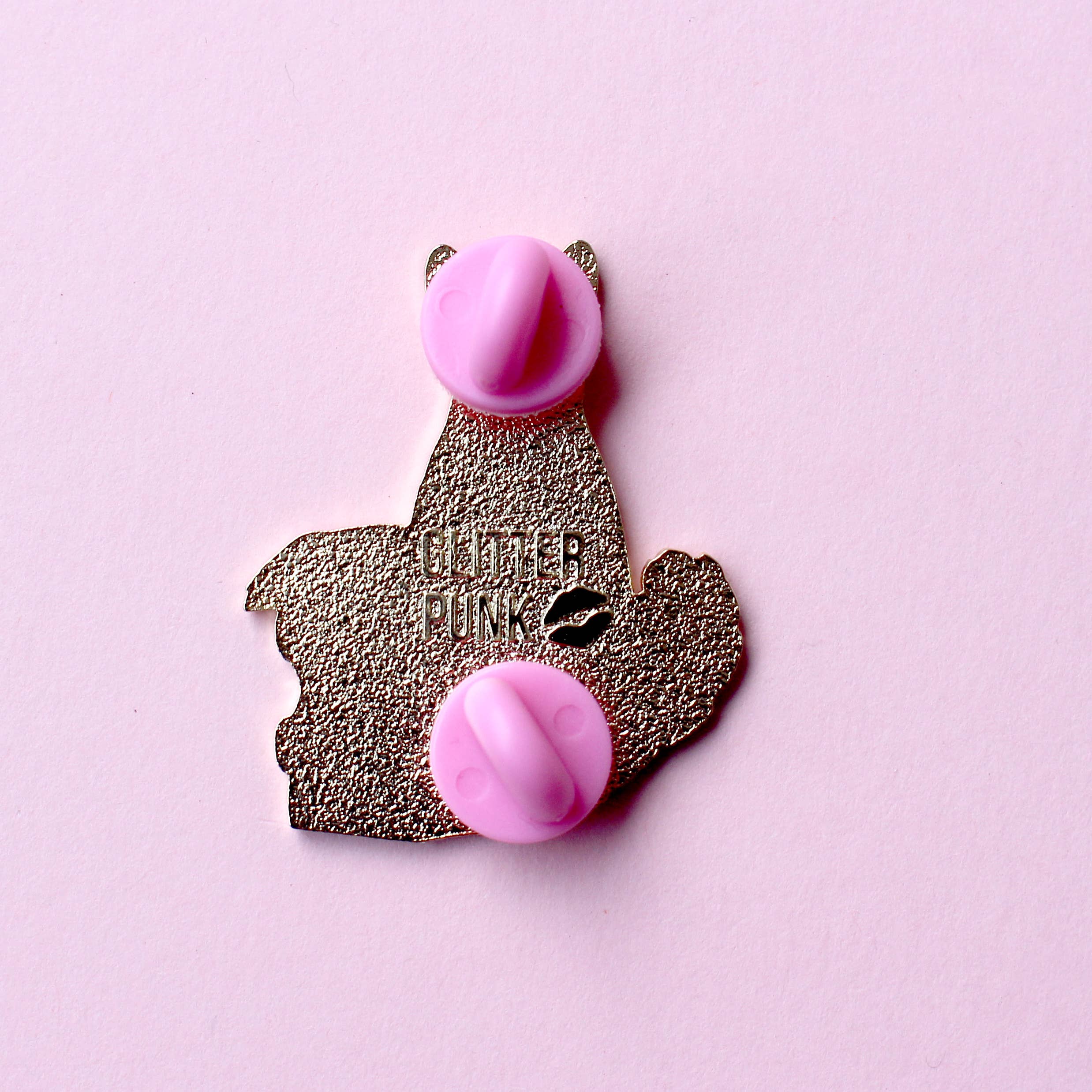 Glitter Punk - Just One More Page Book Cat Enamel Pin