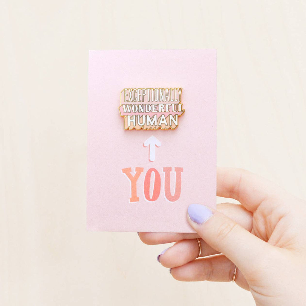 Alphabet Bags - Exceptionally Wonderful Human Enamel Pin