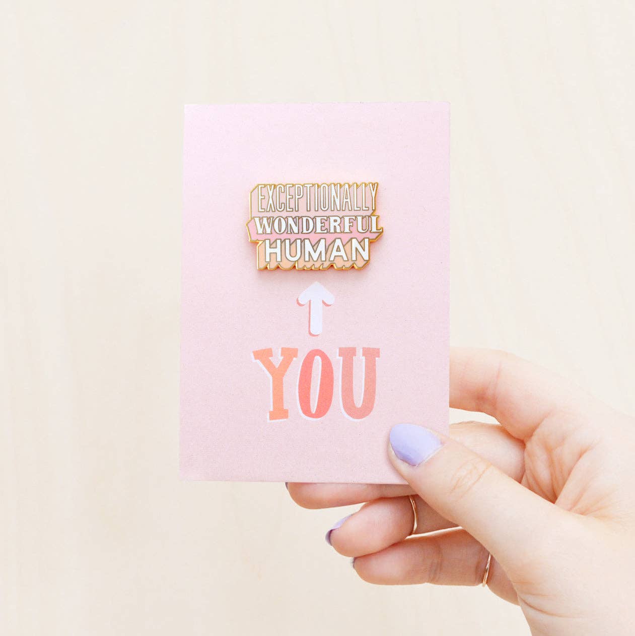 Alphabet Bags - Exceptionally Wonderful Human Enamel Pin