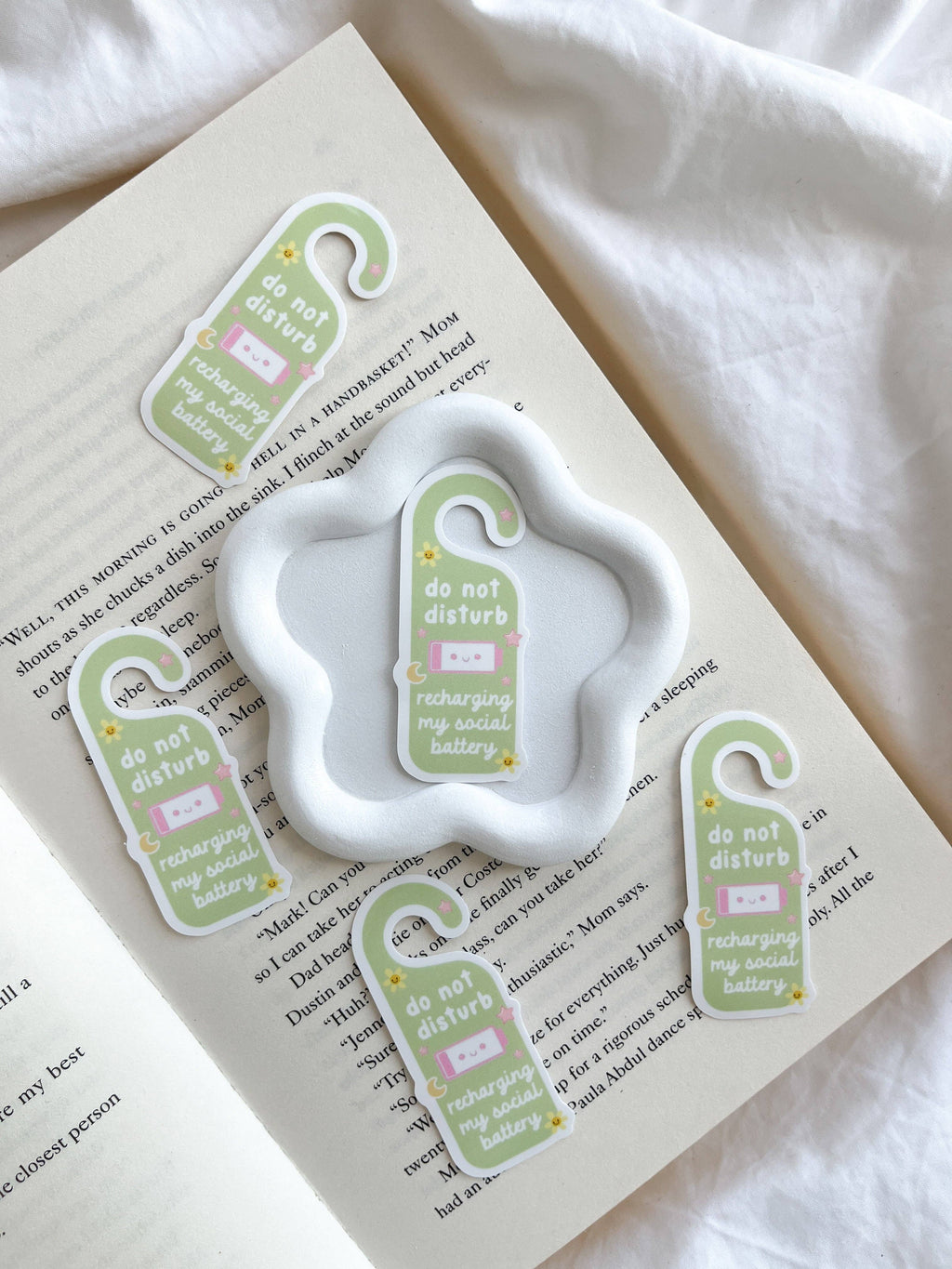 Fleurs on Sunday - Do Not Disturb Recharging My Social Battery Sticker