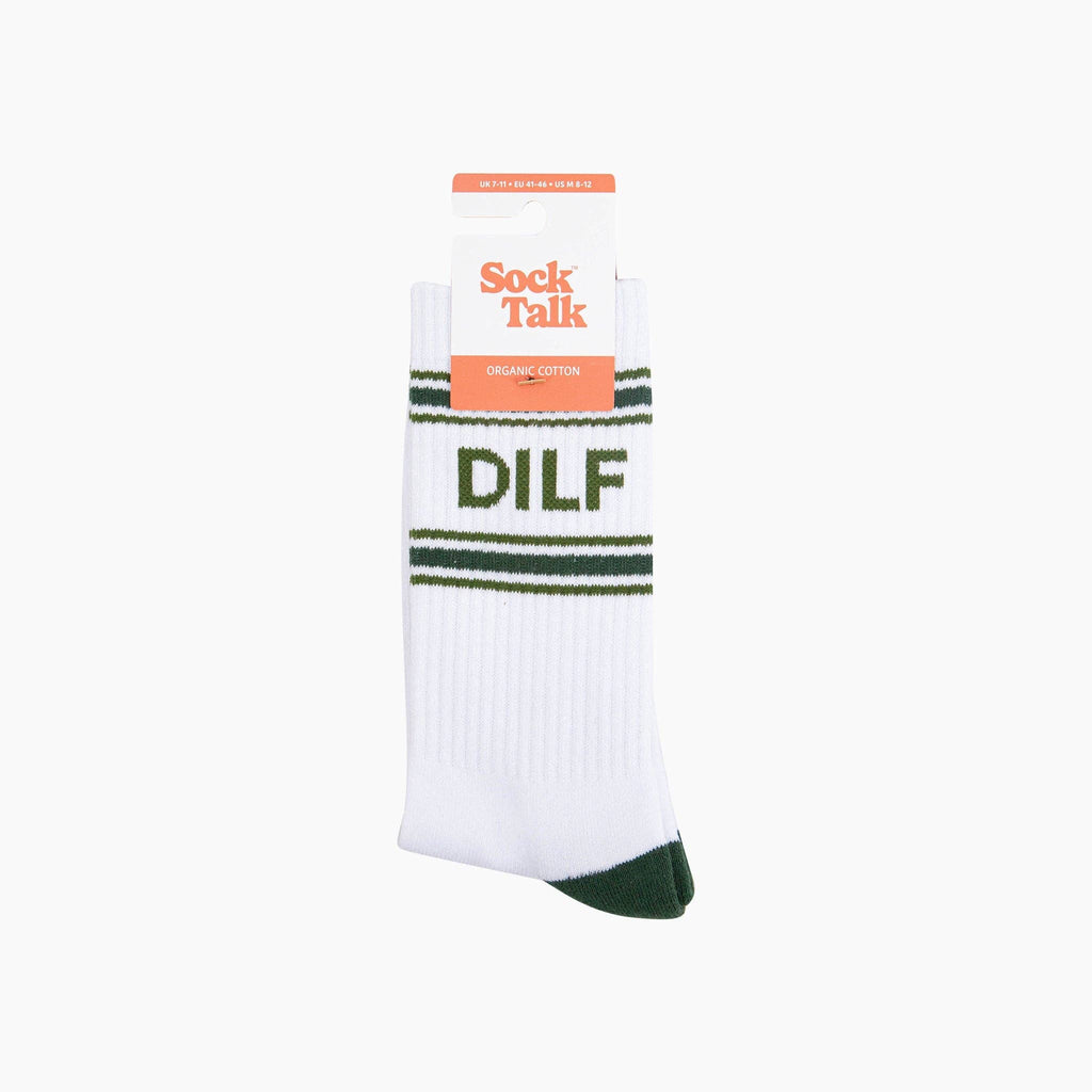 DILF Organic Cotton Sports Socks in White