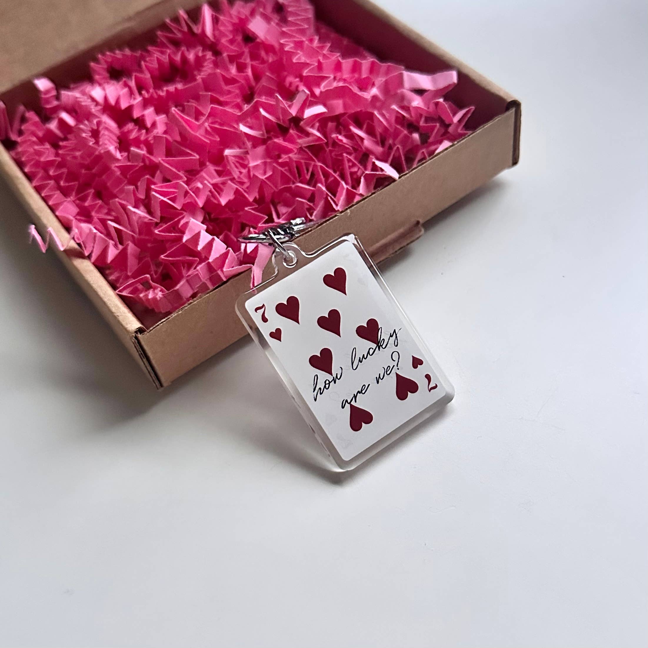 How Lucky Are We? Keyring | Playing Card Positivity Gift