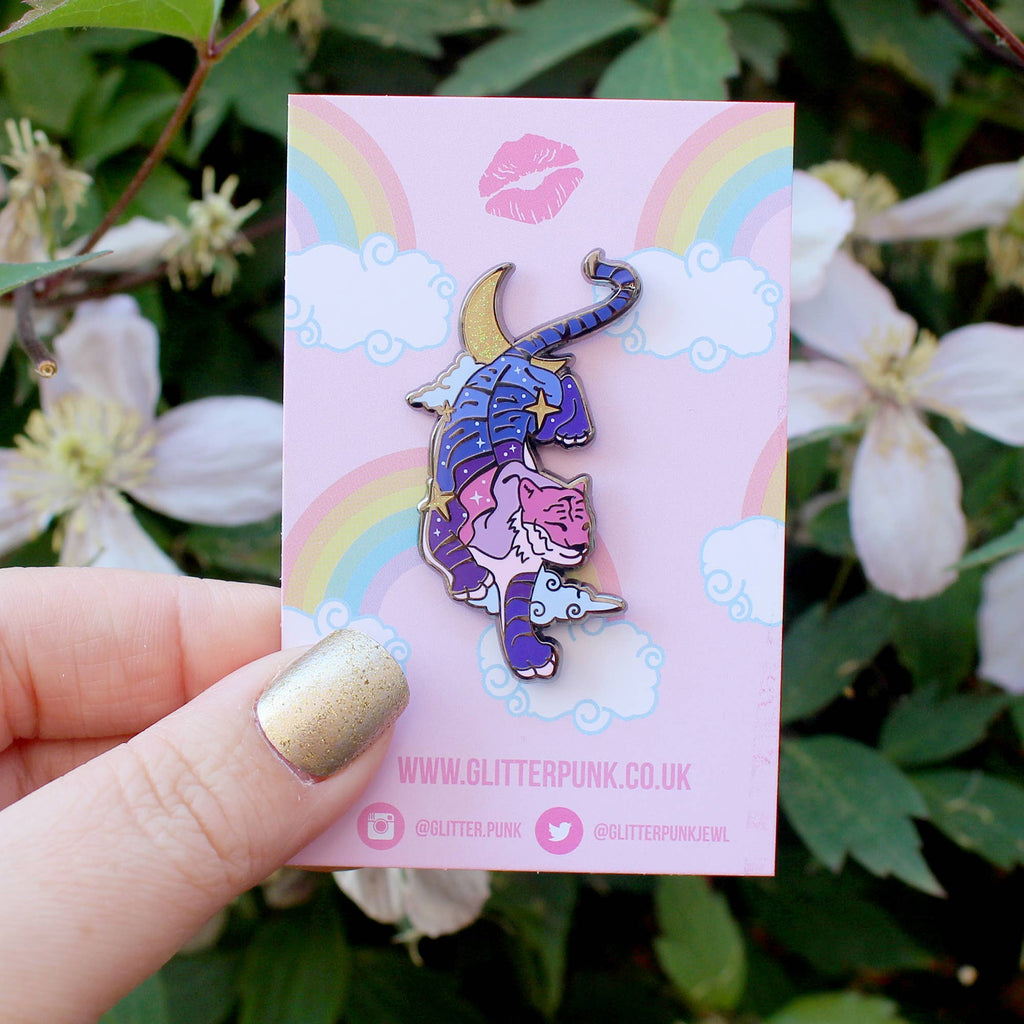 Glitter Punk - Celestial Tiger Enamel Pin