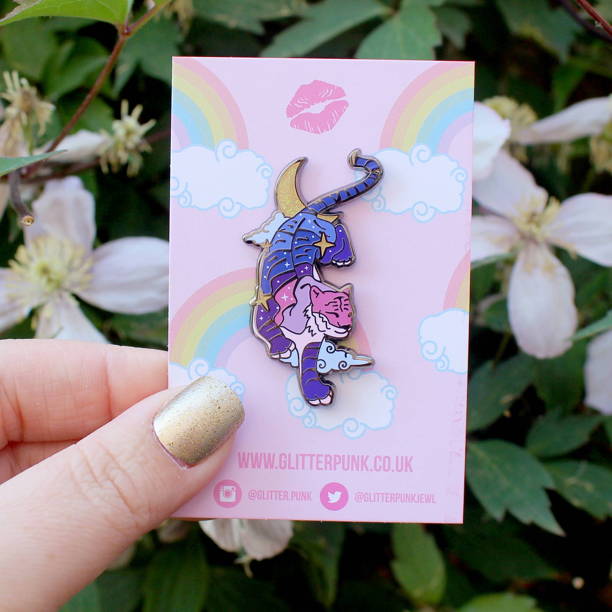 Glitter Punk - Celestial Tiger Enamel Pin