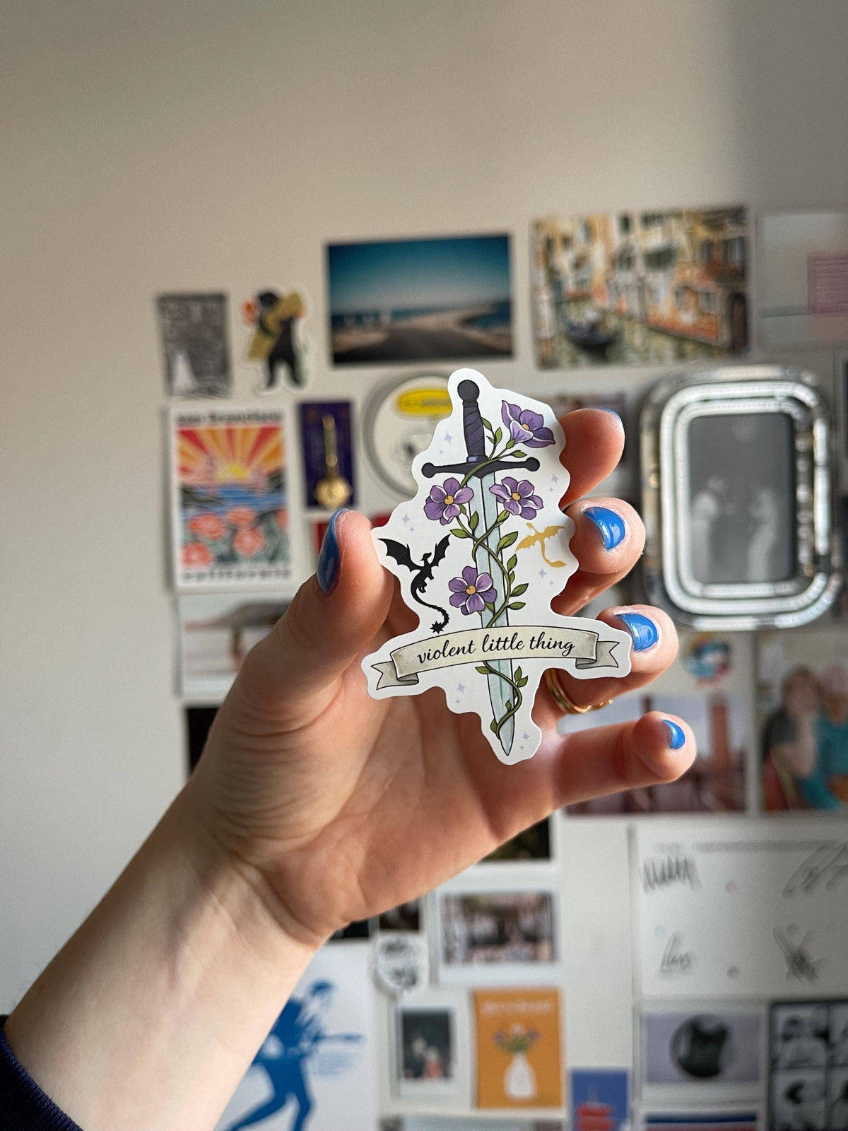 Violet Dragons Romantasy Sticker | Fantasy Romance Decal
